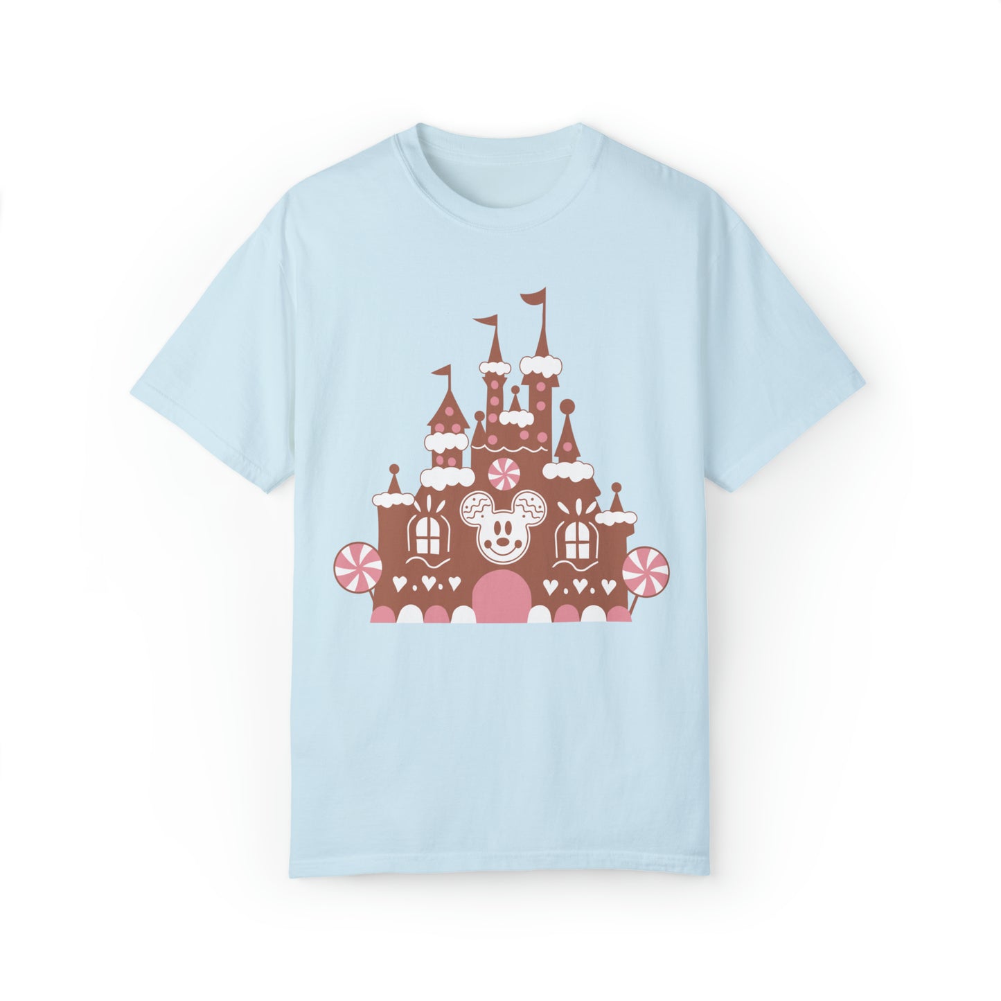 Gingerbread Castle Comfort Colors Tee