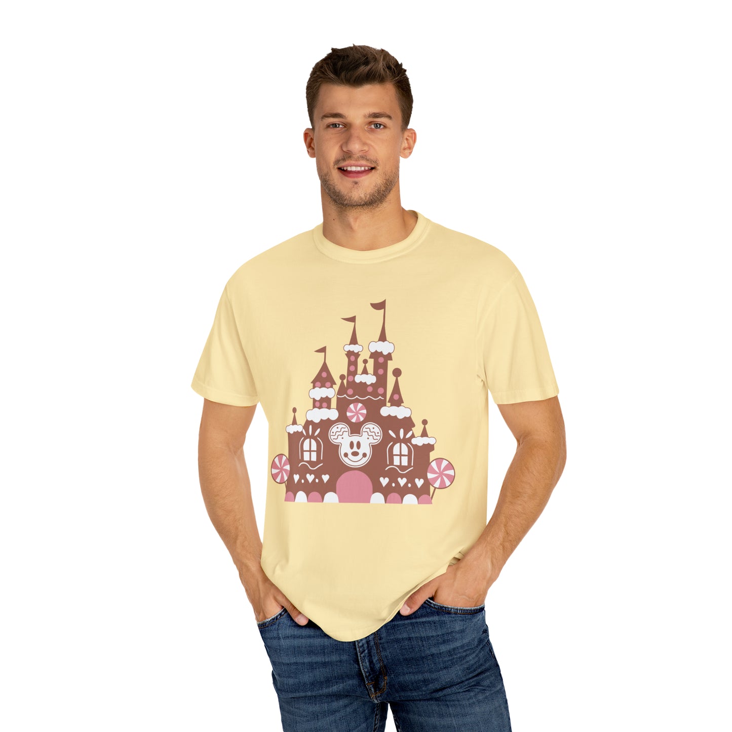Gingerbread Castle Comfort Colors Tee