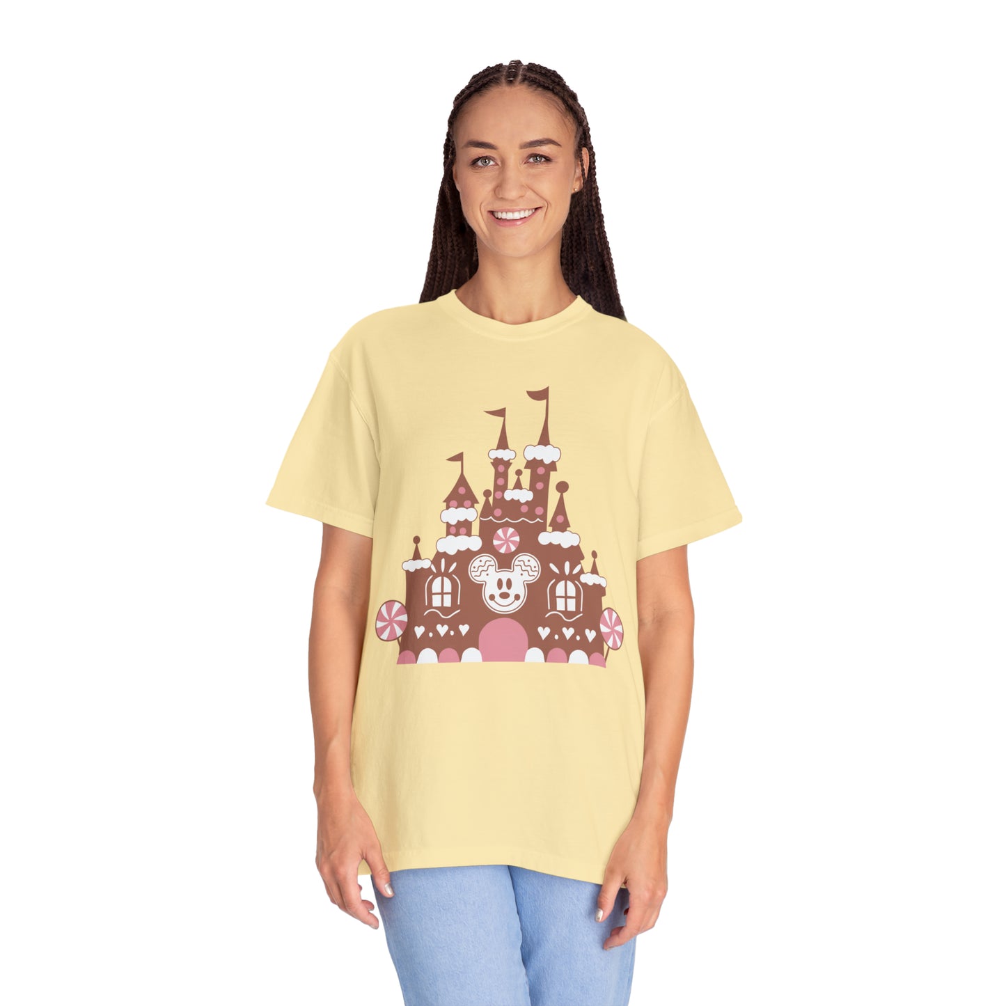 Gingerbread Castle Comfort Colors Tee