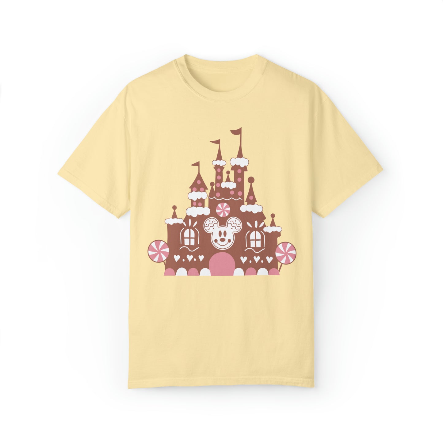 Gingerbread Castle Comfort Colors Tee