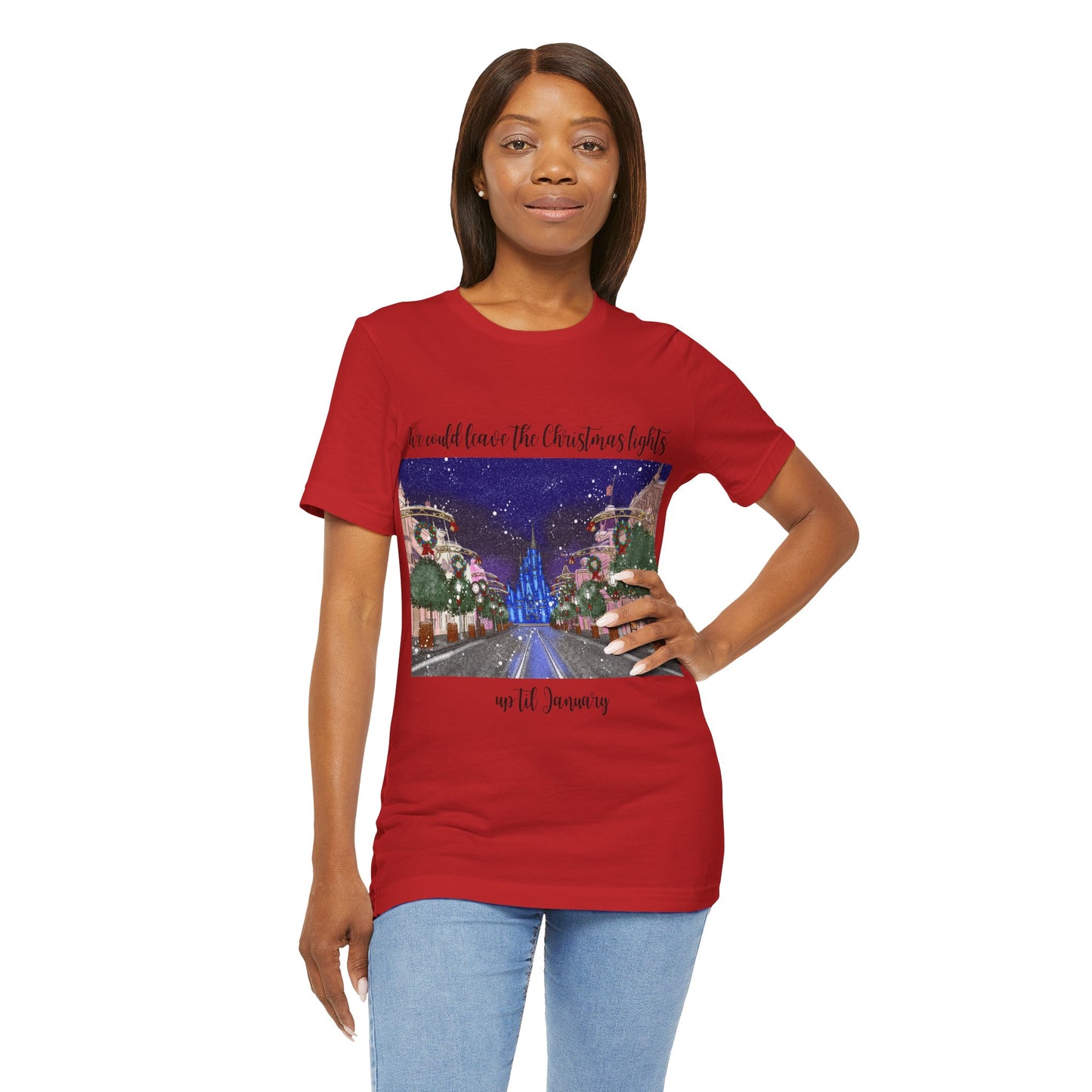 Christmas Lights til January {Bella Canvas} Tee