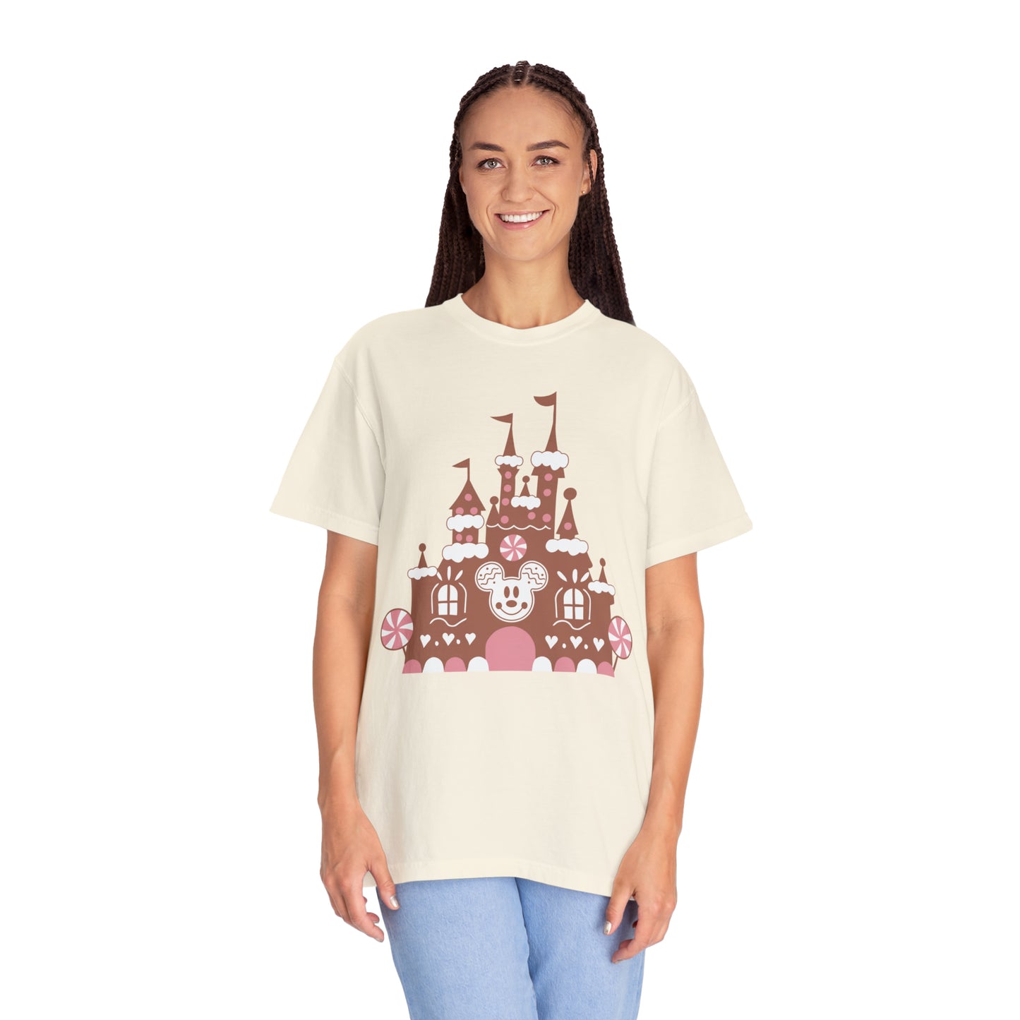 Gingerbread Castle Comfort Colors Tee