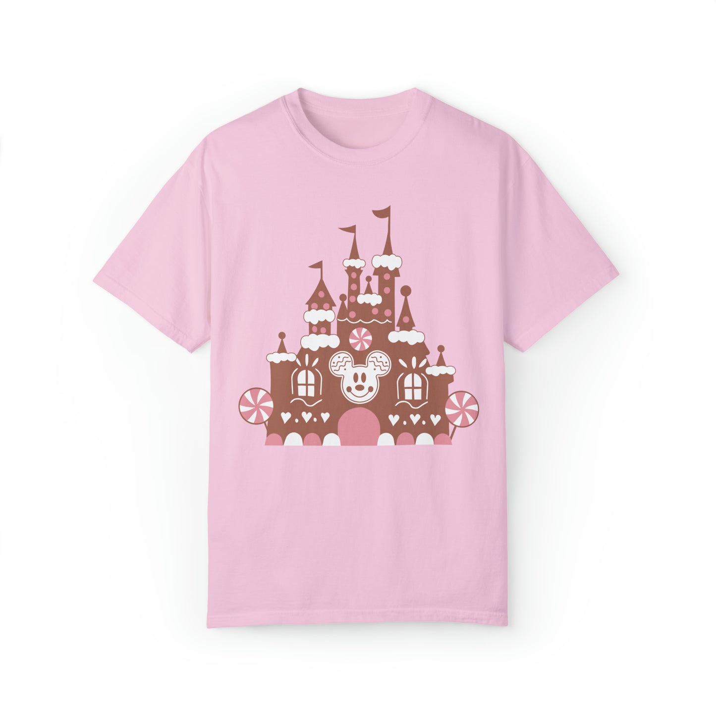 Gingerbread Castle Comfort Colors Tee