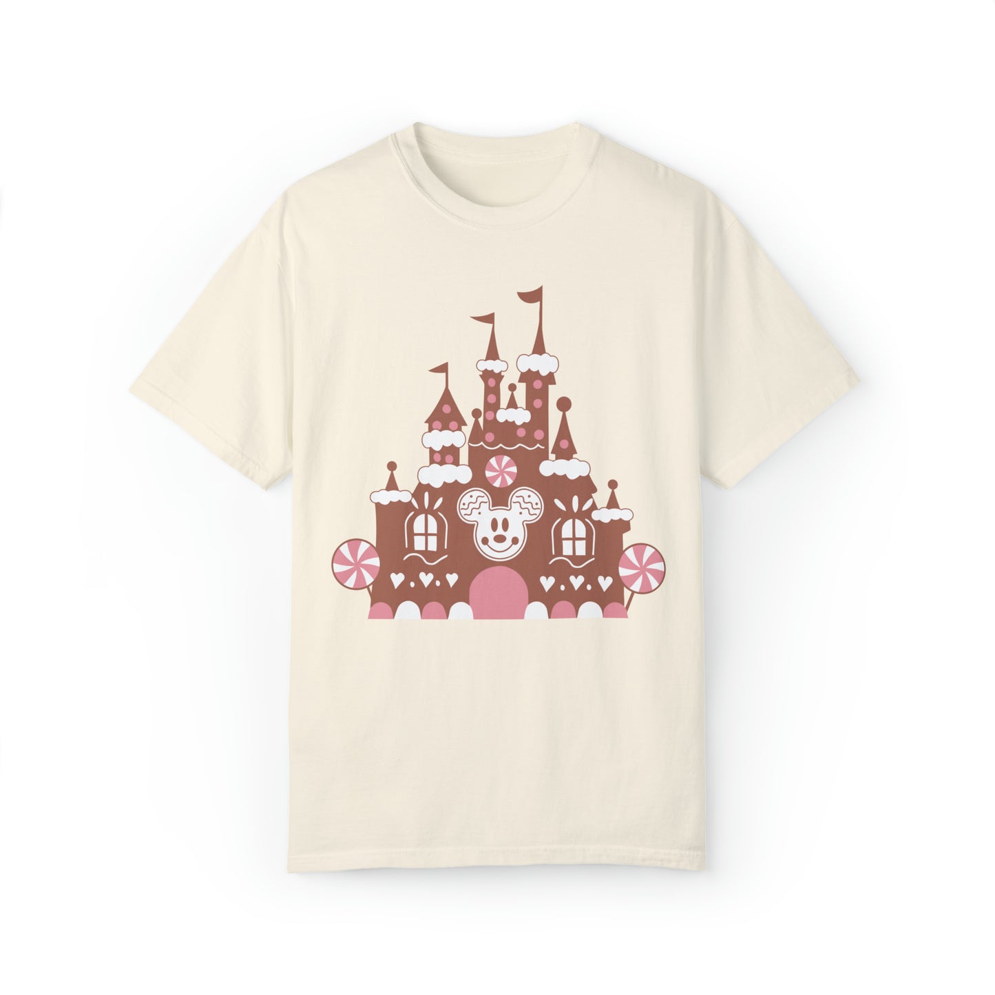 Gingerbread Castle Comfort Colors Tee