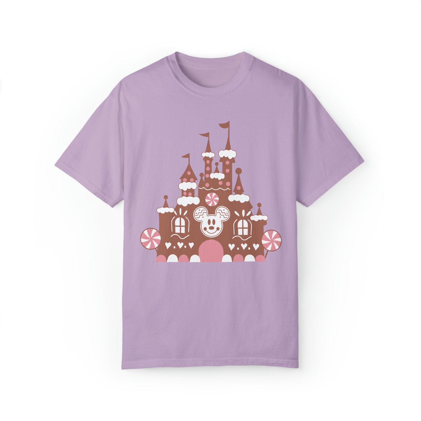 Gingerbread Castle Comfort Colors Tee