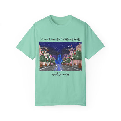 Christmas Lights til January {Comfort Colors} Tee