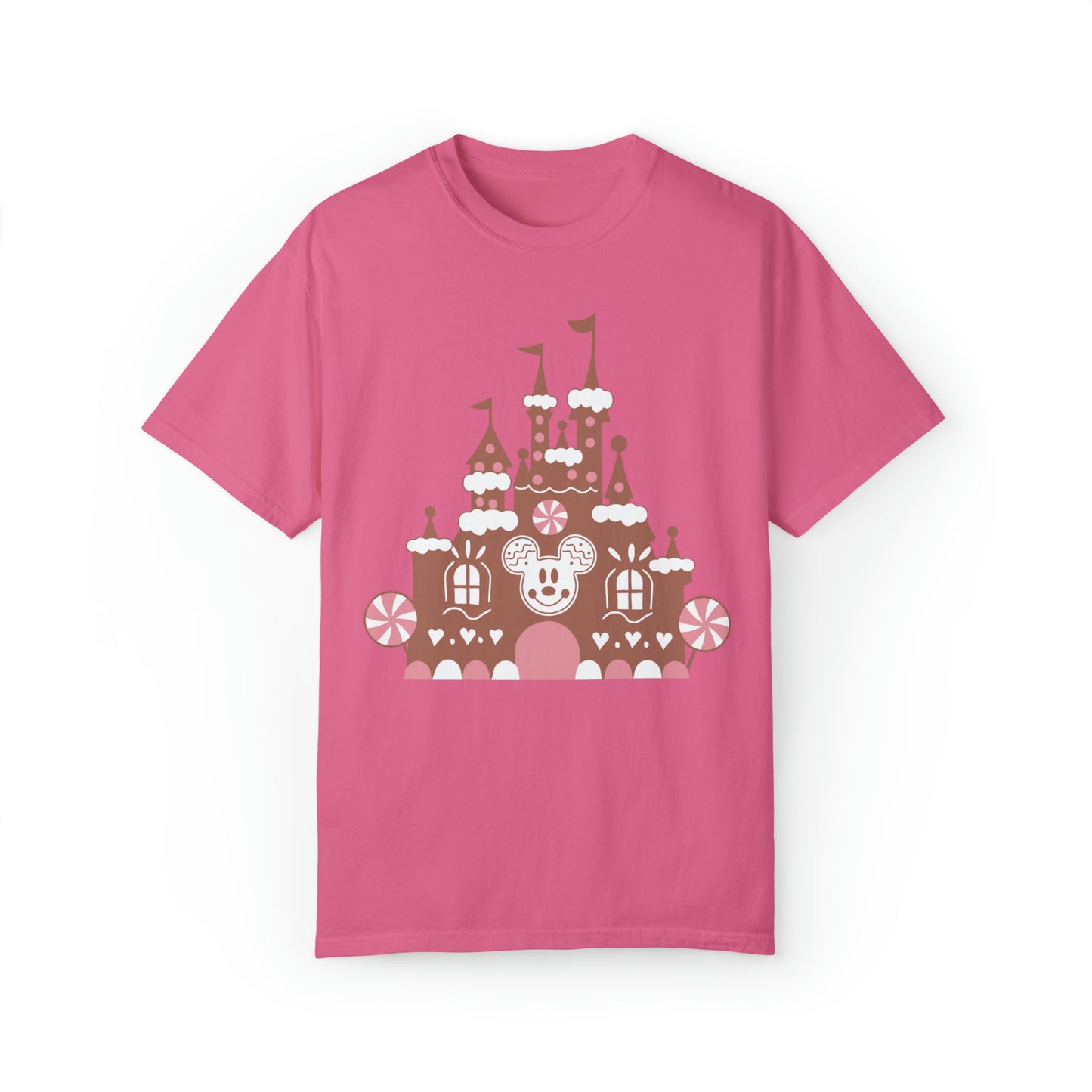 Gingerbread Castle Comfort Colors Tee