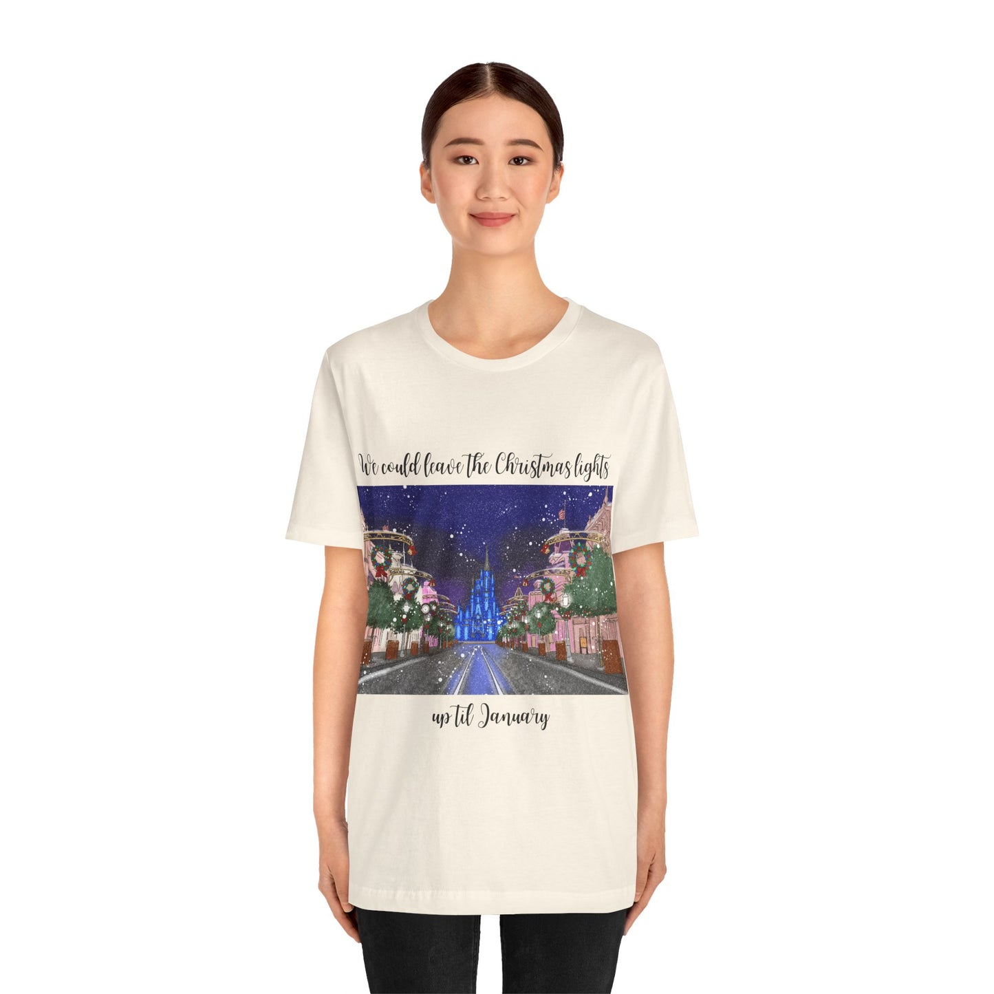 Christmas Lights til January {Bella Canvas} Tee