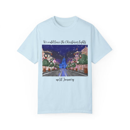 Christmas Lights til January {Comfort Colors} Tee