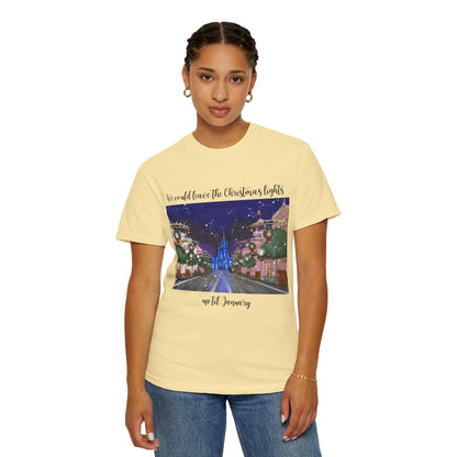 Christmas Lights til January {Comfort Colors} Tee