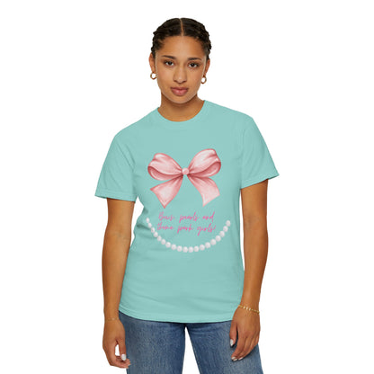 Bows and Pearls {Comfort Colors}