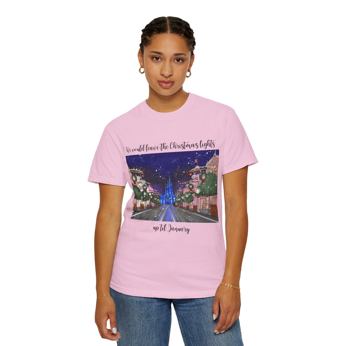 Christmas Lights til January {Comfort Colors} Tee