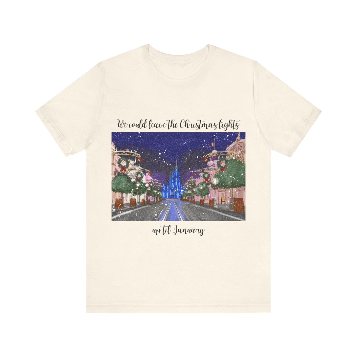 Christmas Lights til January {Bella Canvas} Tee