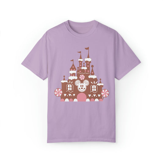 Gingerbread Castle Comfort Colors Tee